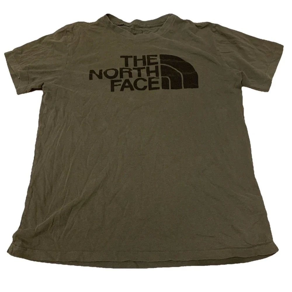 The North Face Mens T Shirt Médium Green Logo Short Sleeve 0043
